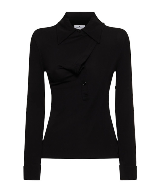 Courrèges Oblique Crepe Plain Shirt