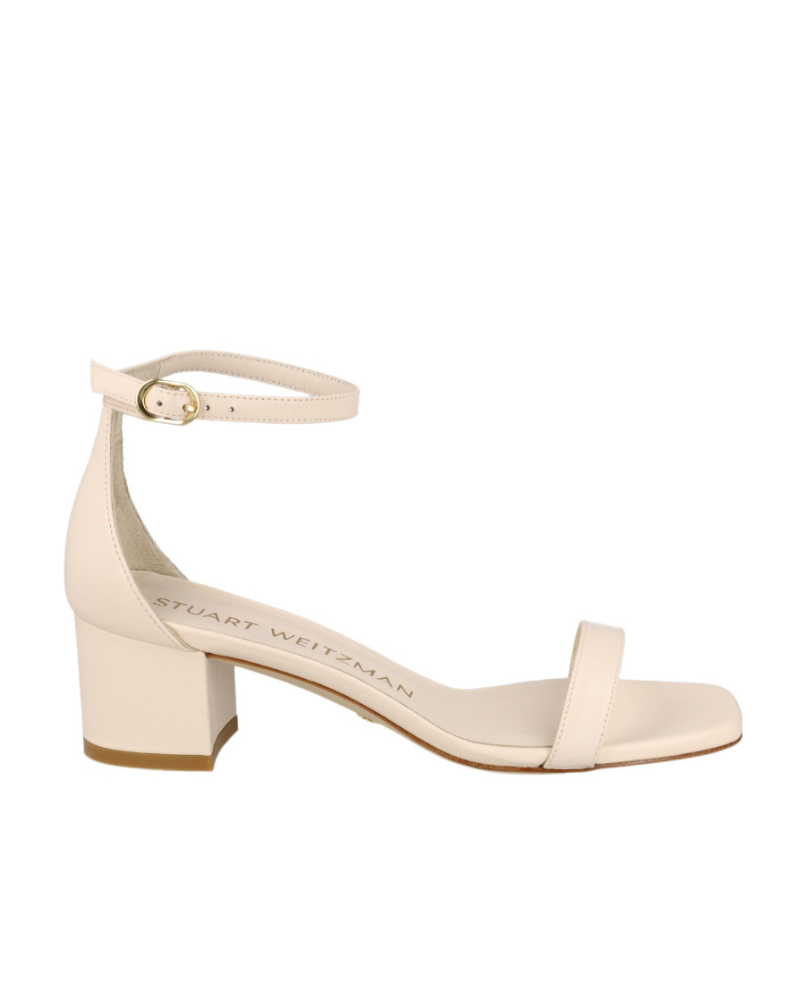 Stuart Weitzman Woman Sandals White Size 10.5 Soft Leather In Nude