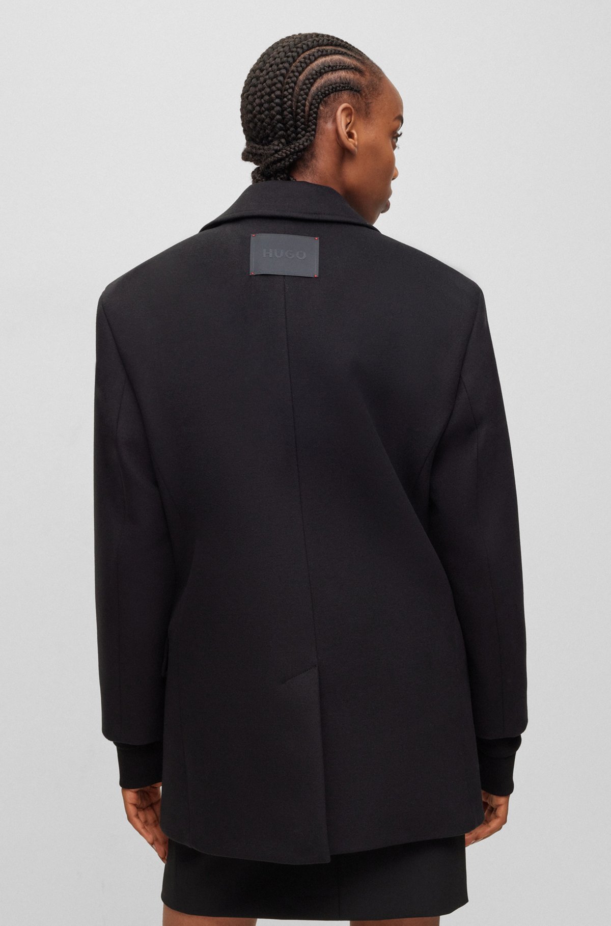 Hugo Boss Long Sleeved Suit Jacket In Black