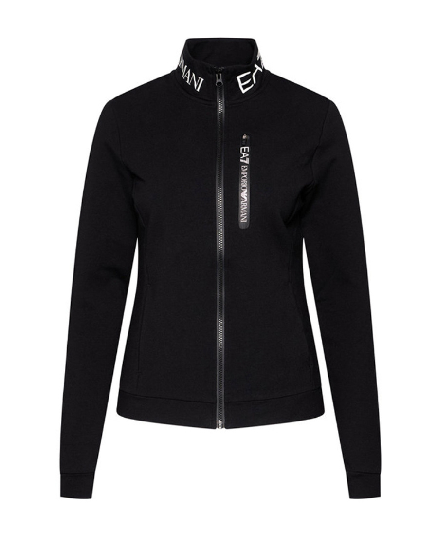 Emporio Armani Long-sleeved Zippered Sports Suit In Black