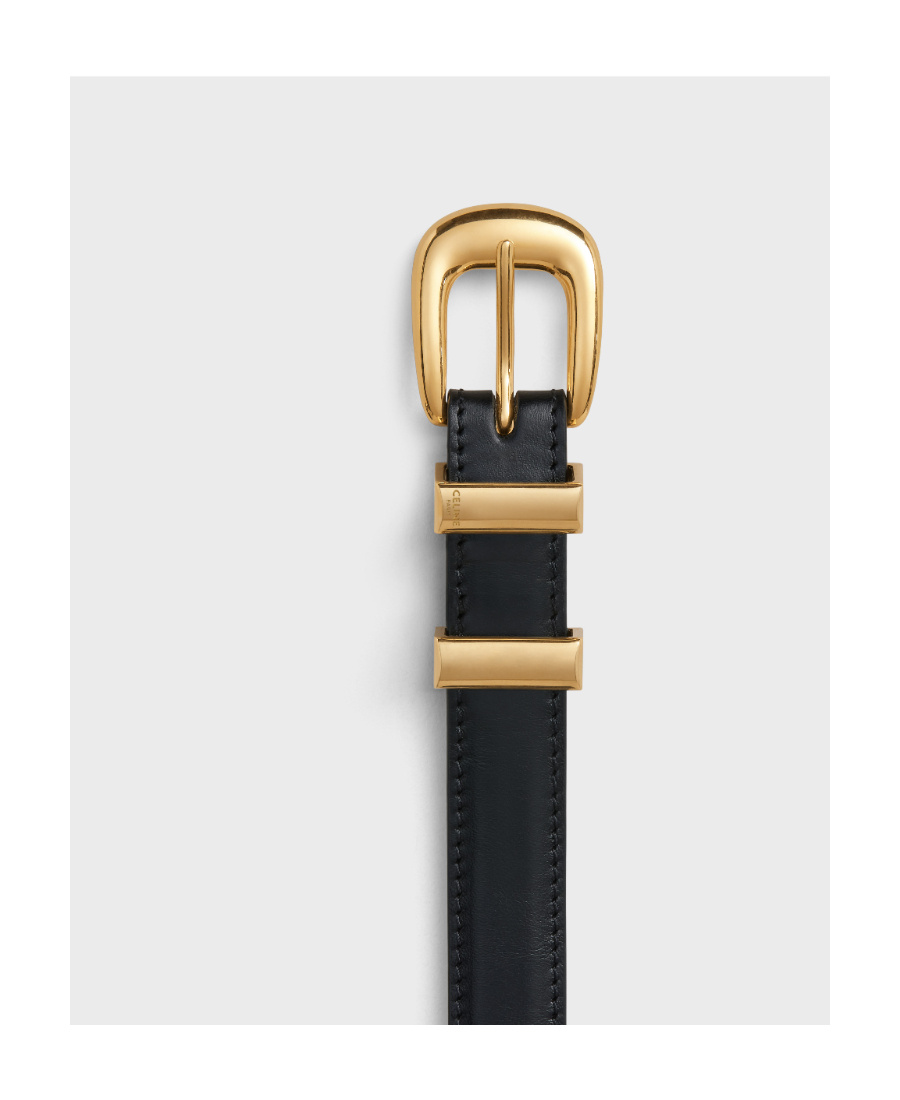 Celine Western 14 Smooth Cowhide Belt In Black