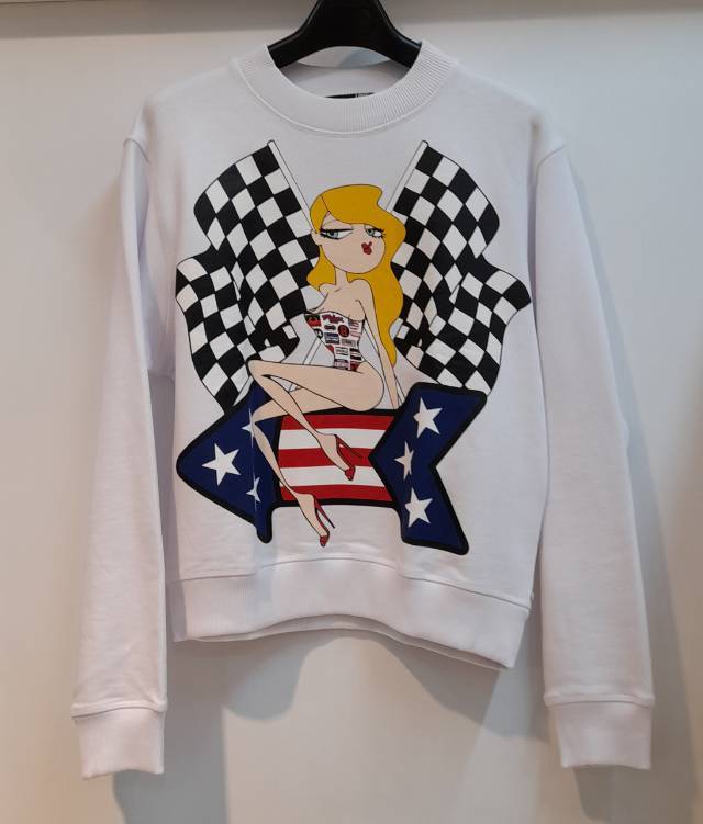 Moschino Long-sleeved Sweatshirt In White