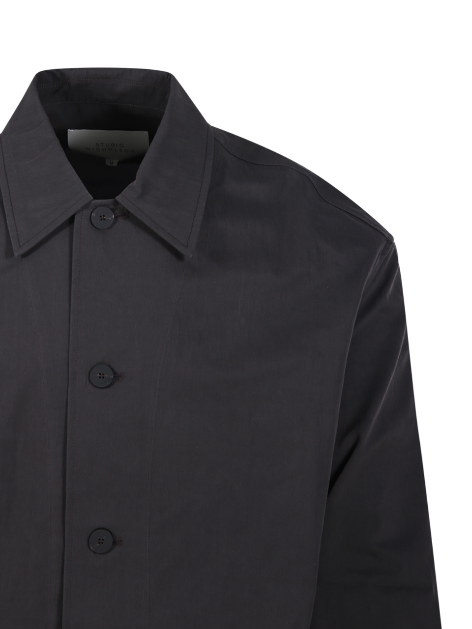Studio Nicholson Button Up Overshirt Jacket In Black