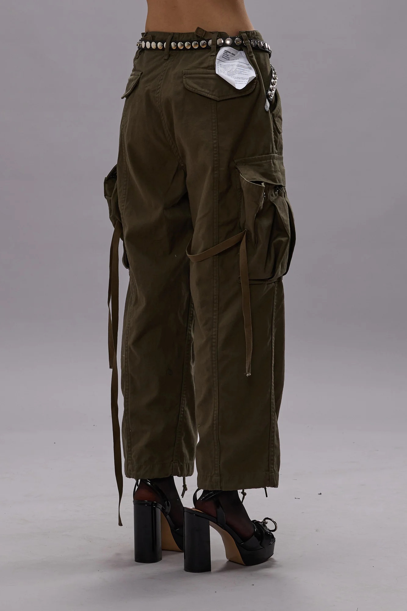 R13 Cotton Cargo Trousers In Green