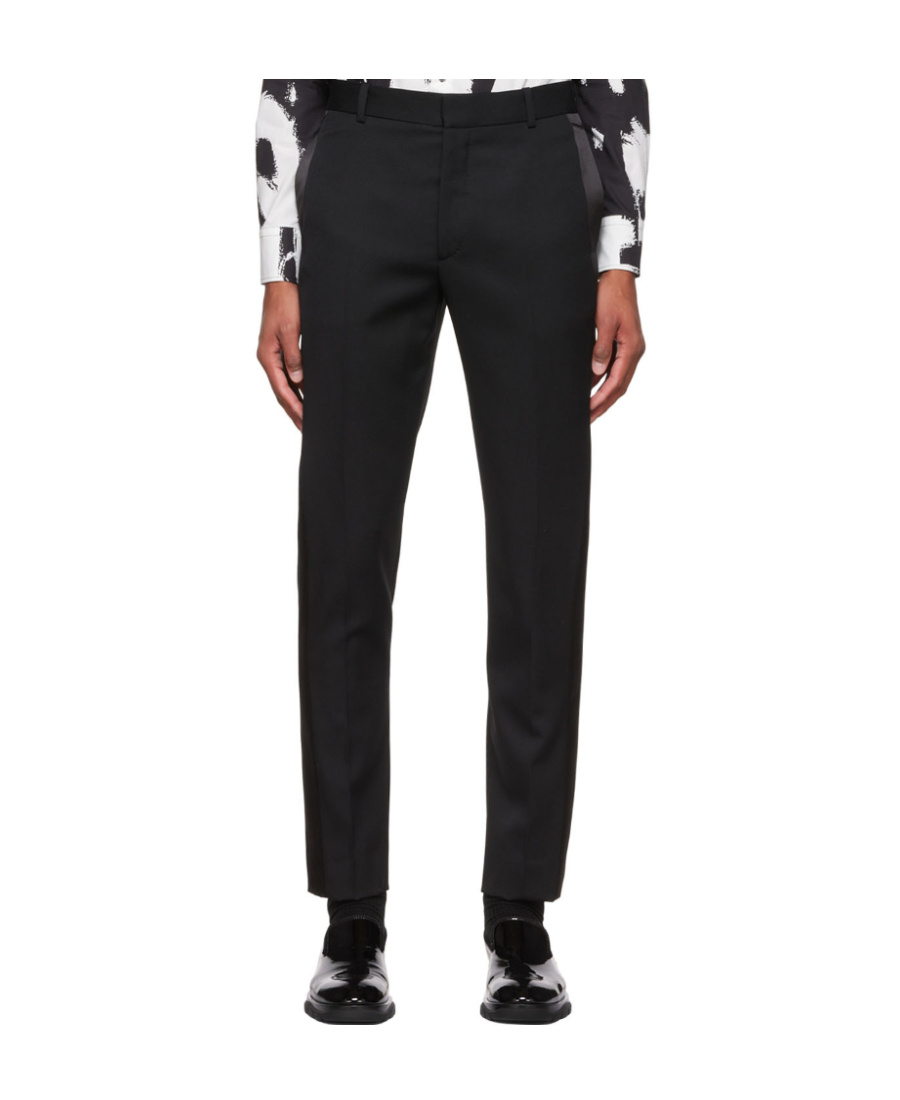 Alexander Mcqueen Tailored Straight-leg Pants In Black