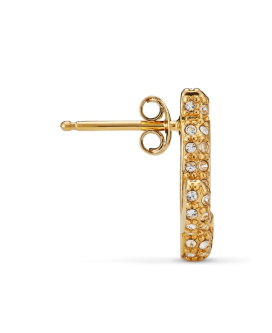 Jimmy Choo Crystal-embellished Jc Stud Earrings In Yellow