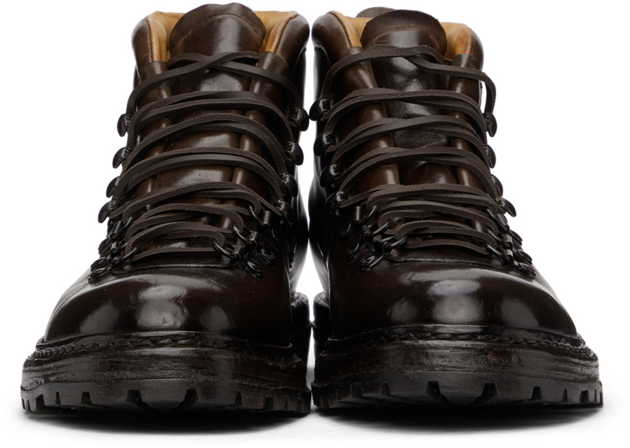 Officine Creative Logo-laced Flat Ankle Boots In Black