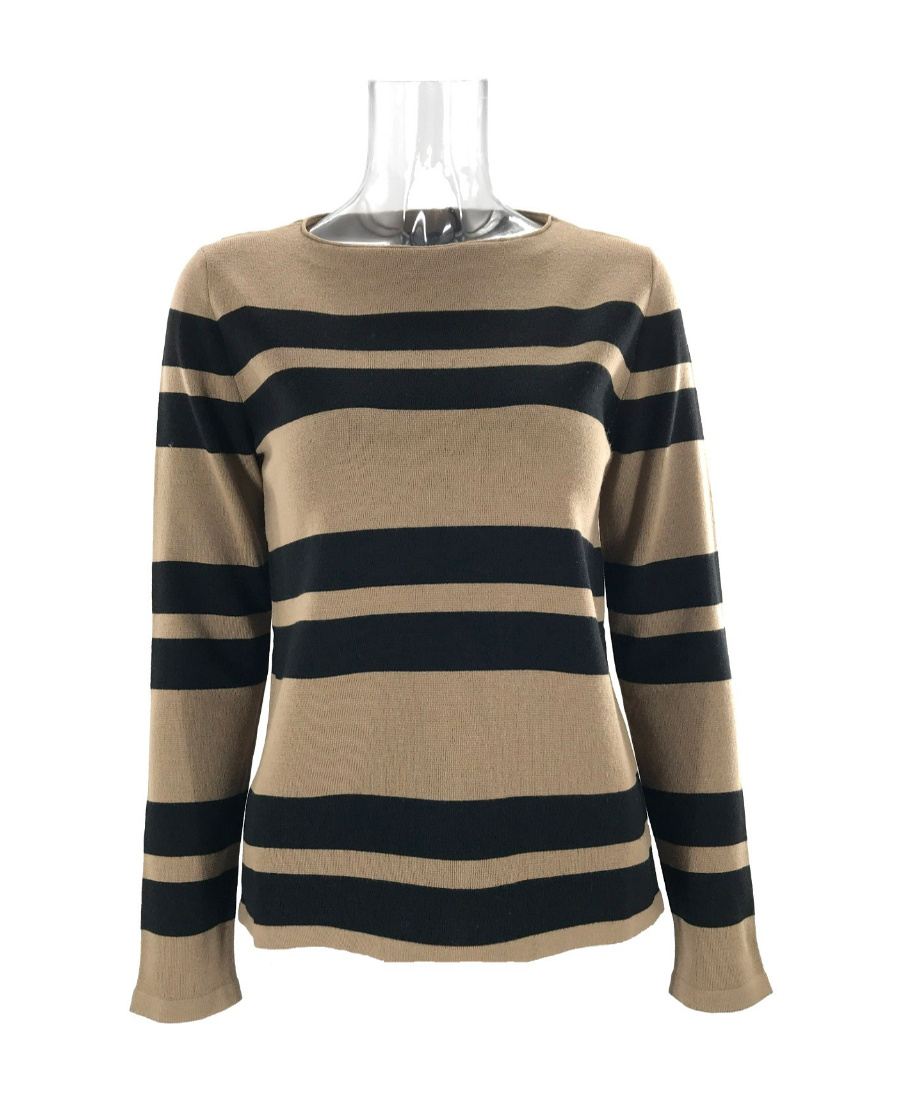 Weekend Max Mara Striped Sweater In Black