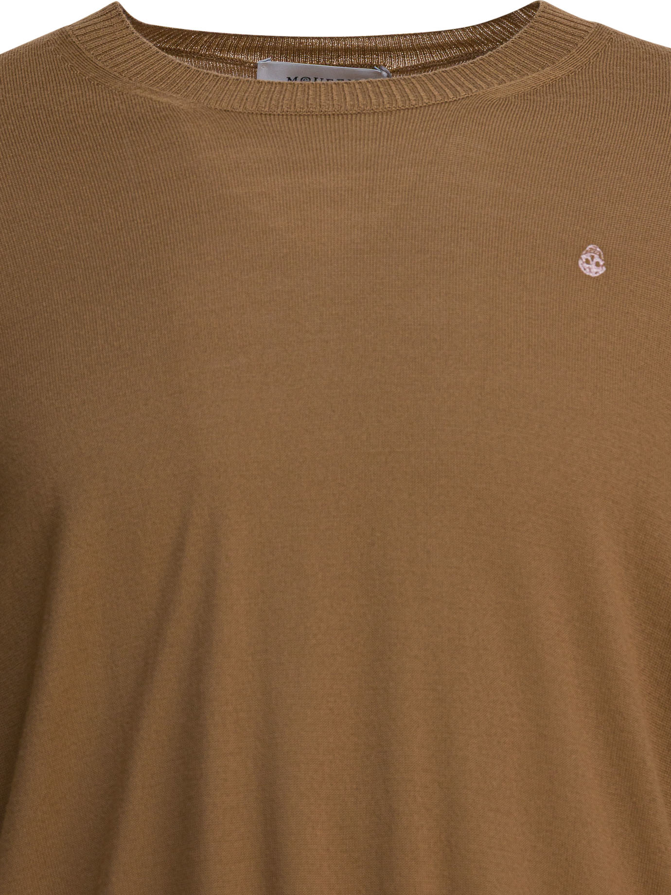 Alexander Mcqueen Skull Pattern Sweater Knitwear Beige In Brown