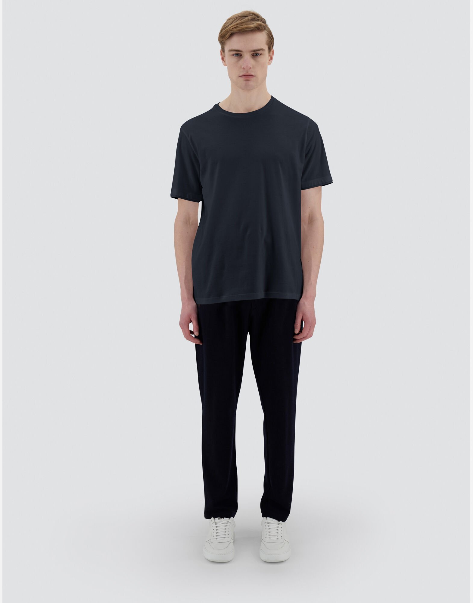 Herno Short-sleeved Crewneck T-shirt In Black