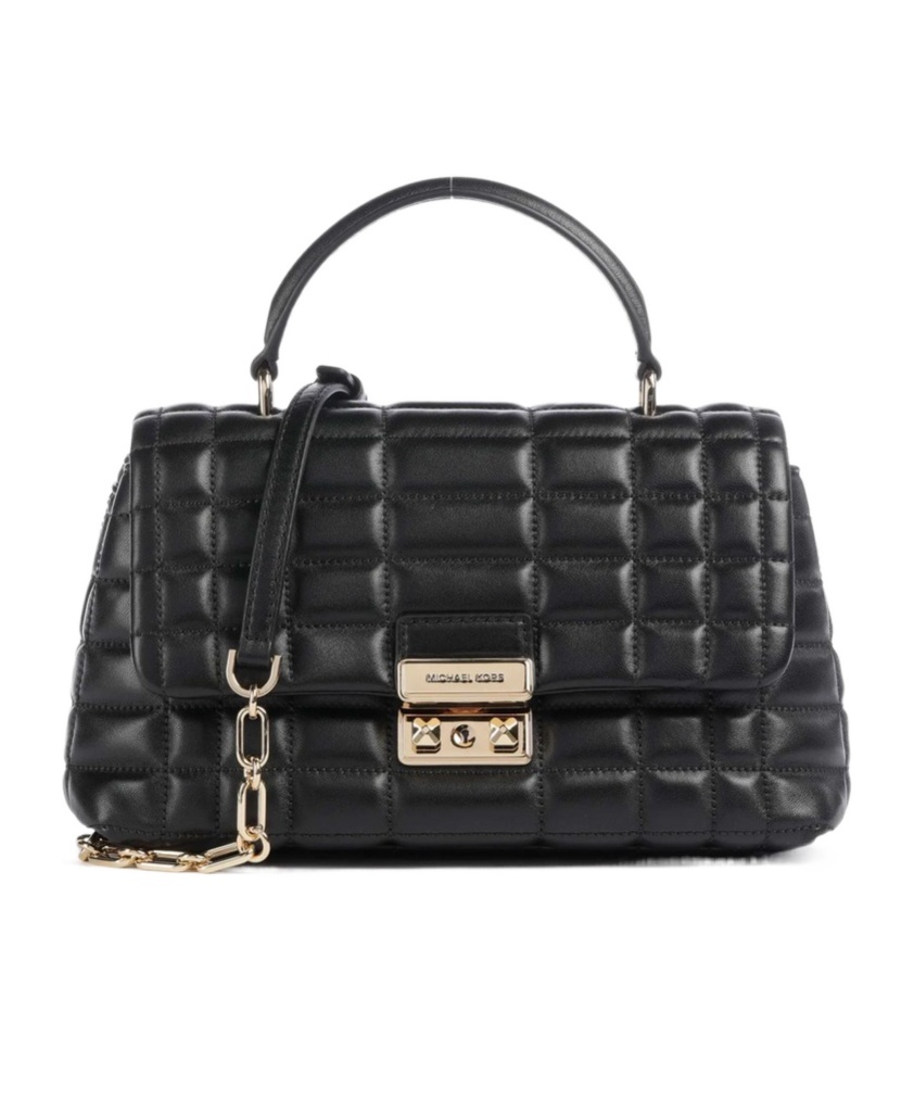 Michael Michael Kors Tribeca Medium Quilted Satchel Bag In Black