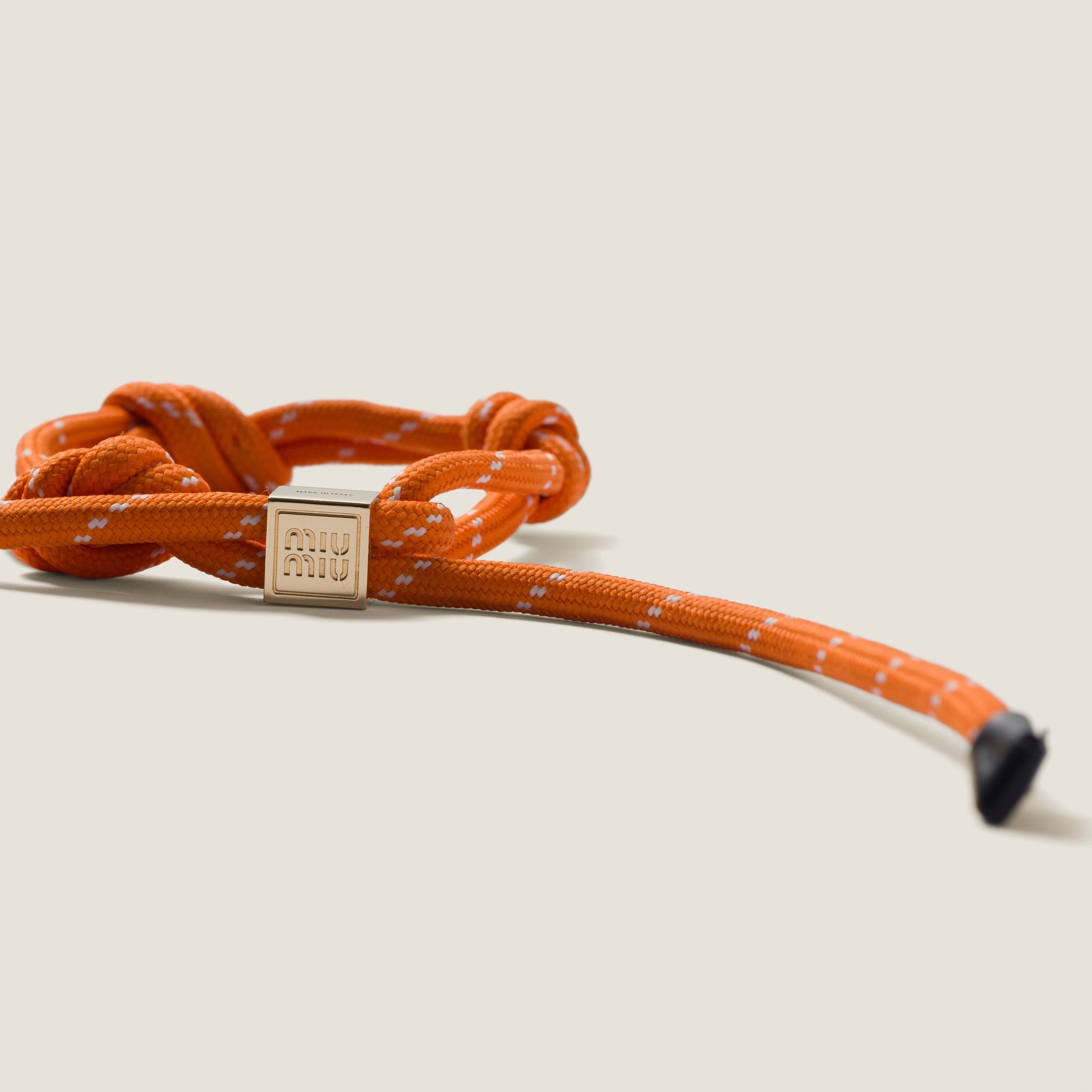 Miu Miu Women's Fabric Bracelet In Yellow