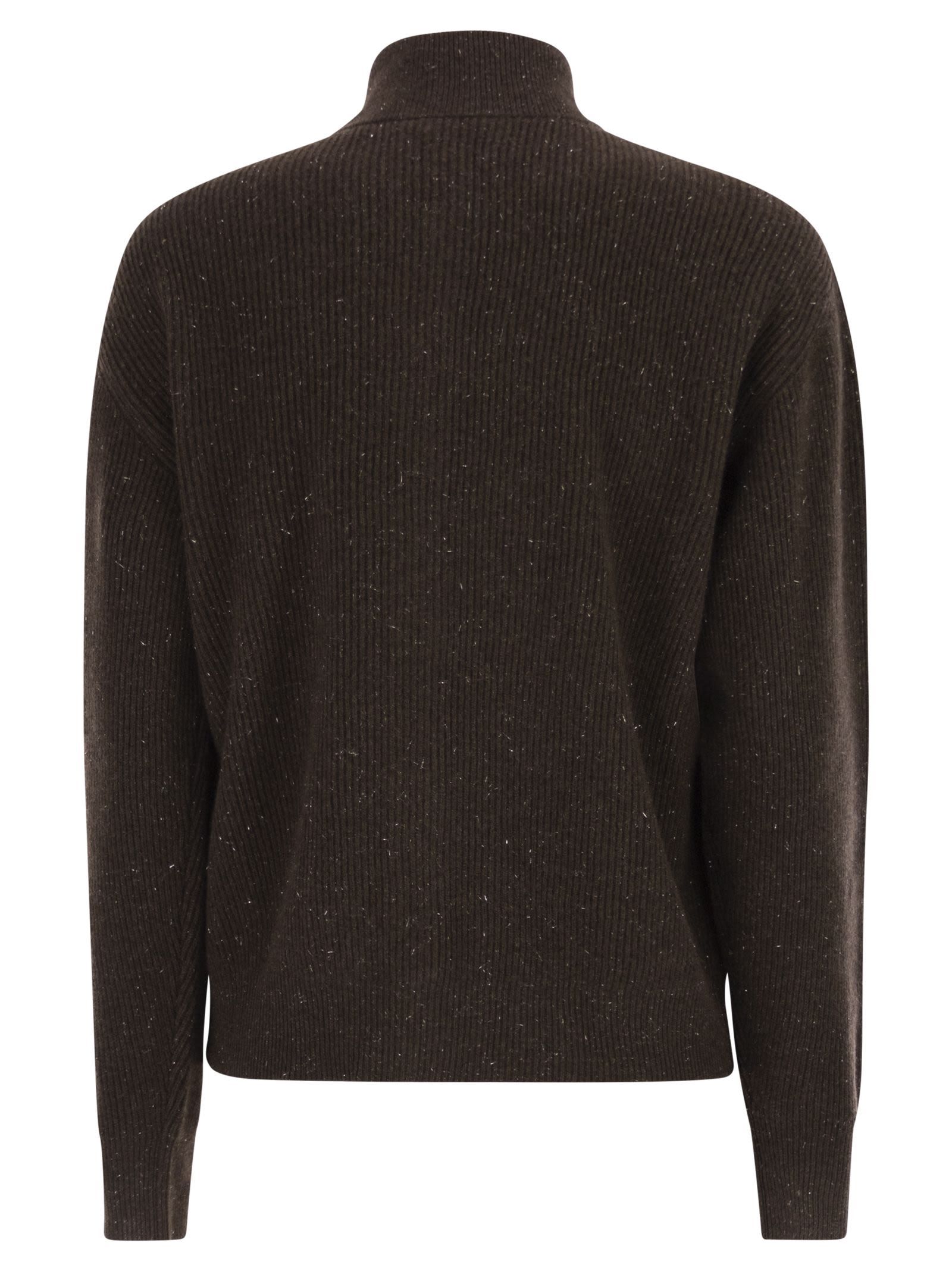 Peserico Button-up Sweater In Brown