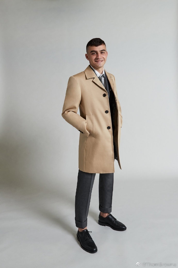 Thom Browne Cotton Coat In Brown