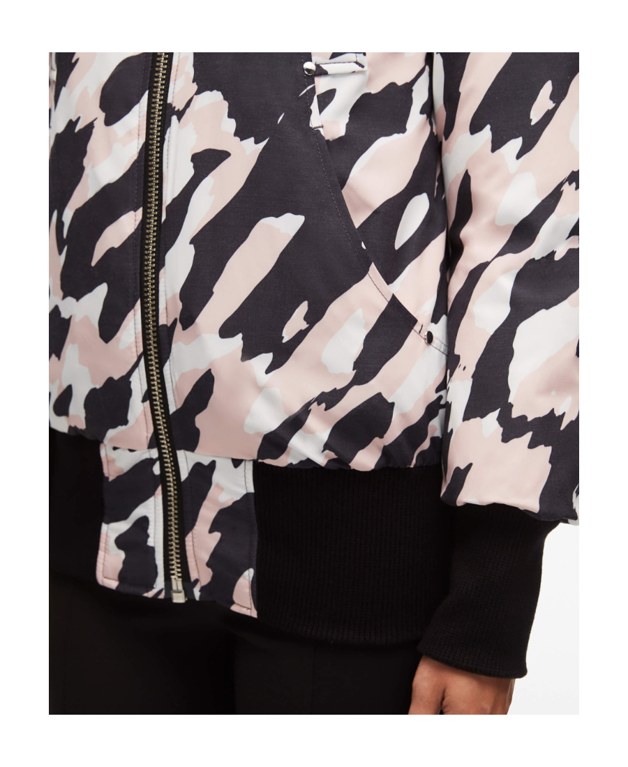 Moose Knuckles Hooded Down Jacket In Black
