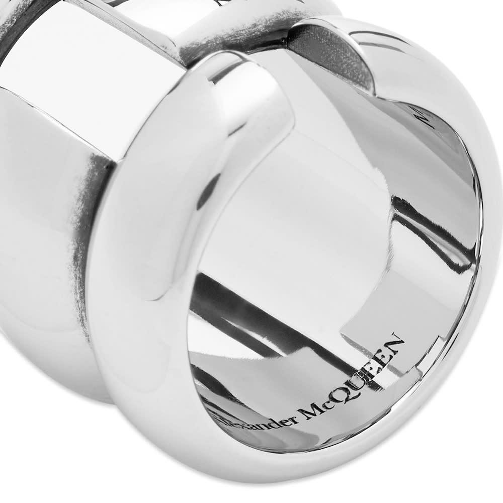 Alexander Mcqueen Broken Stacked Ring In White