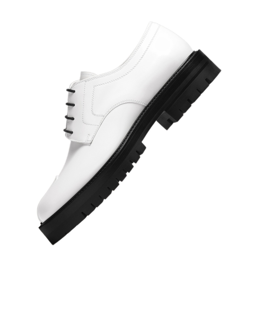 Maison Margiela Tabi County Lace-up Loafers In White