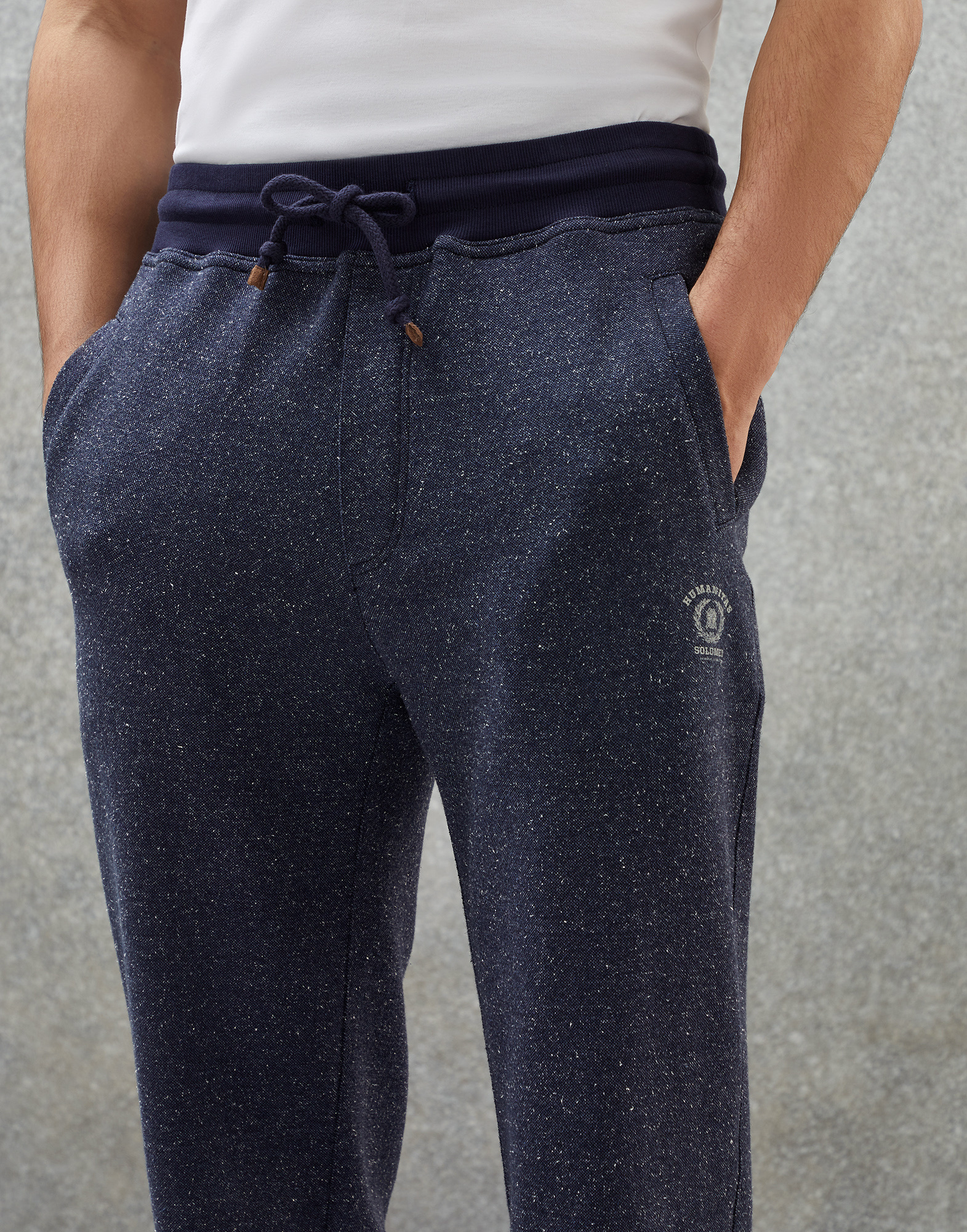 BRUNELLO CUCINELLI LOGO-PRINT TRACK TROUSERS