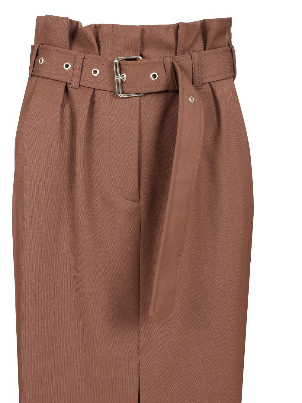 Shop Dries Van Noten Slit Skirt In Brown