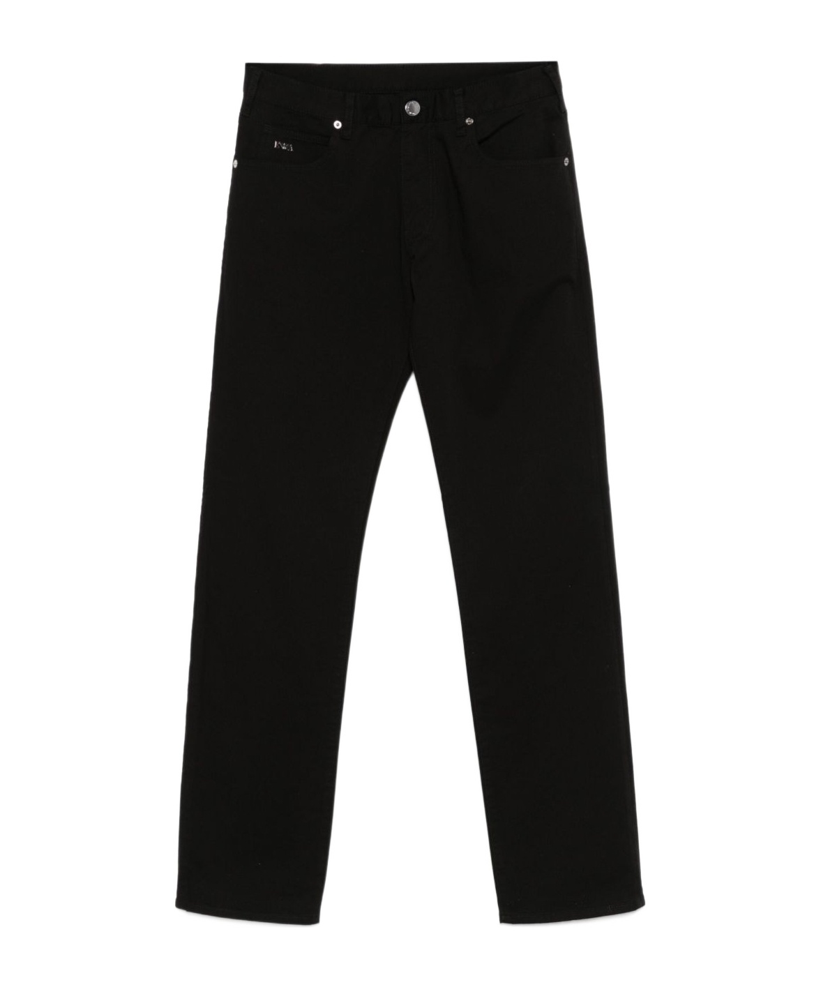 Emporio Armani Man Pants Black Size 31 Cotton, Elastane In Black