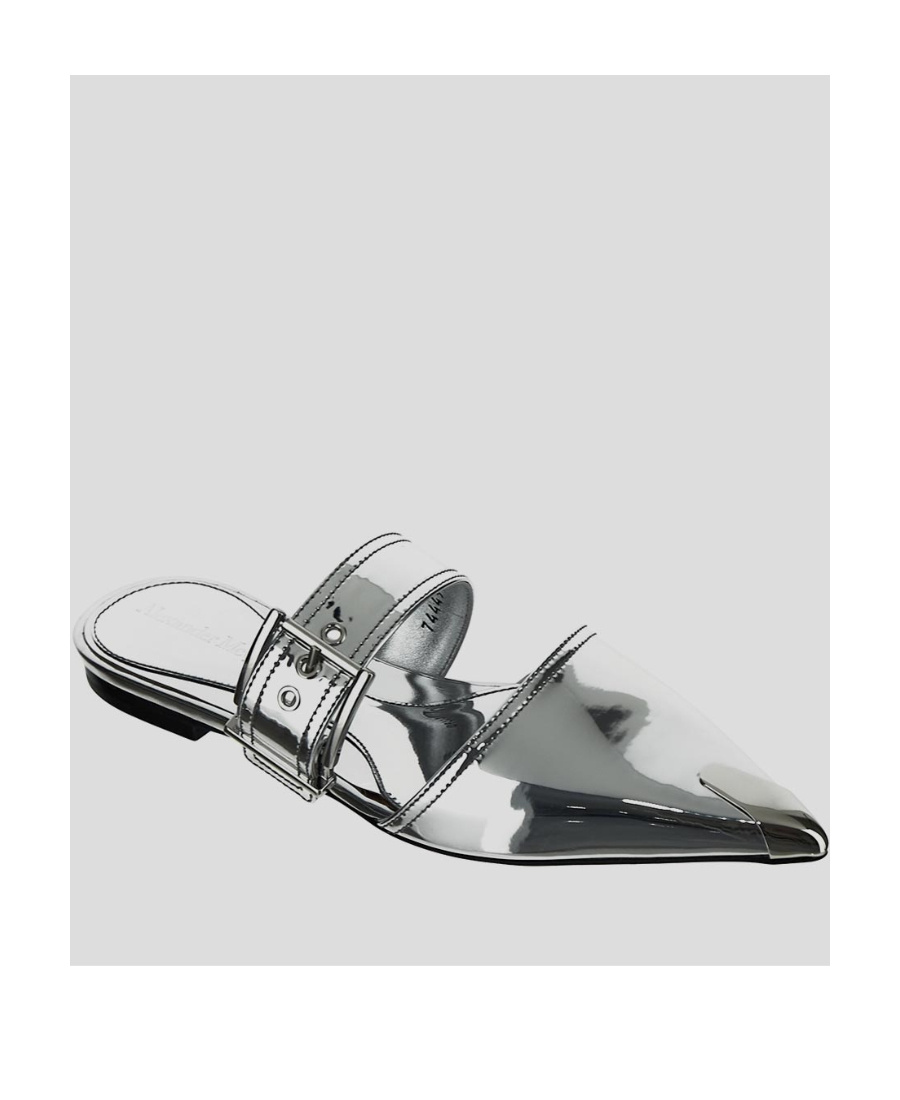 Alexander Mcqueen Punk Flat Leather Mules