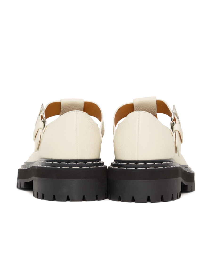 Proenza Schouler Mary Jane Lug-sole Shoes In White
