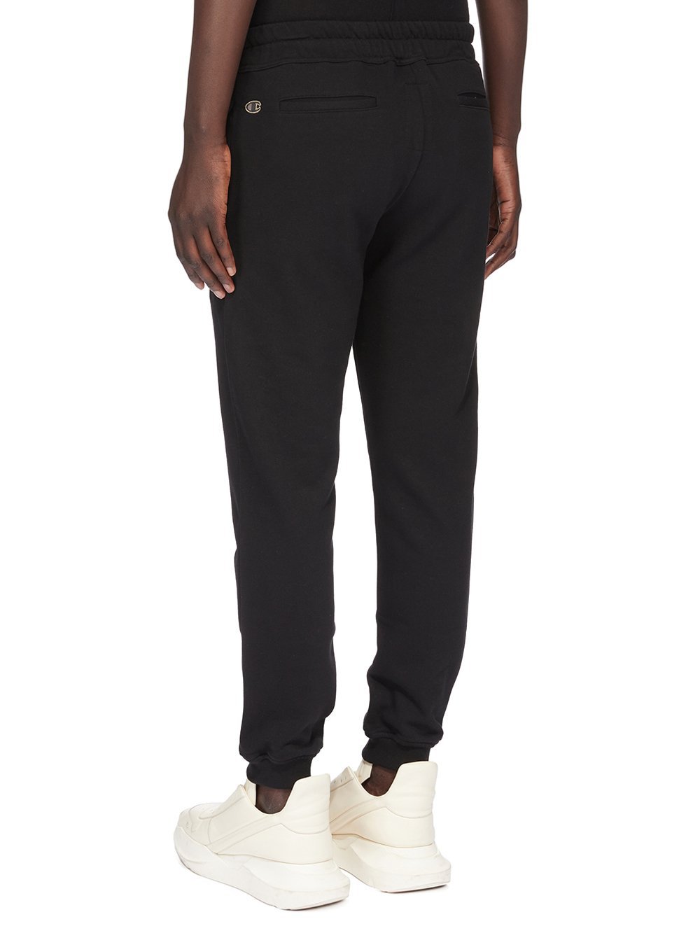 Rick Owens Logo-embroidered Organic Cotton Track Pants In Black
