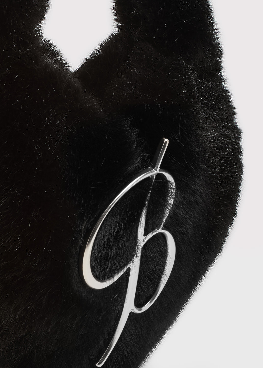 Blumarine Heart-shape Shoulder Bag In Black