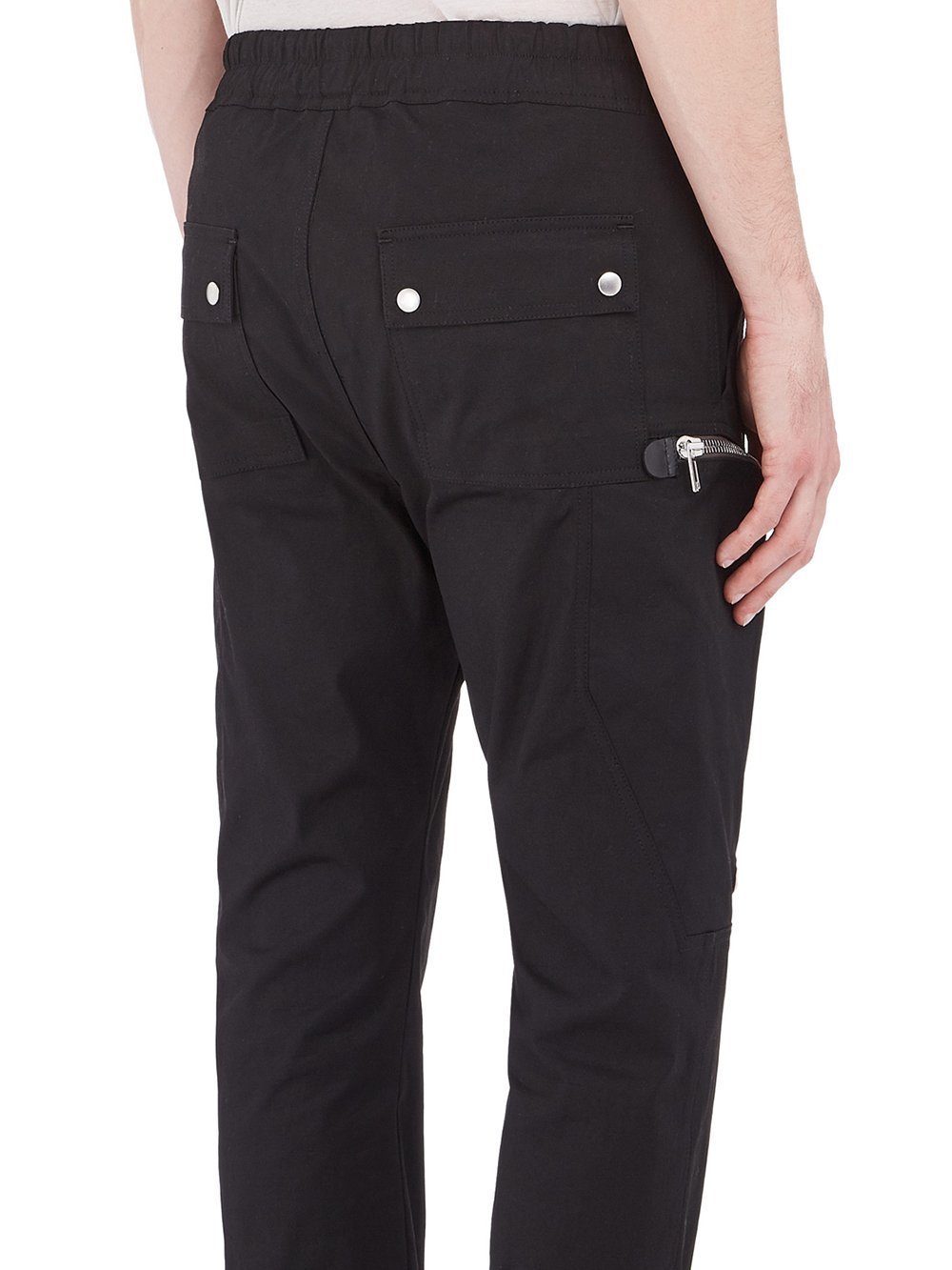 Shop Rick Owens Zip Details Trousers In Black