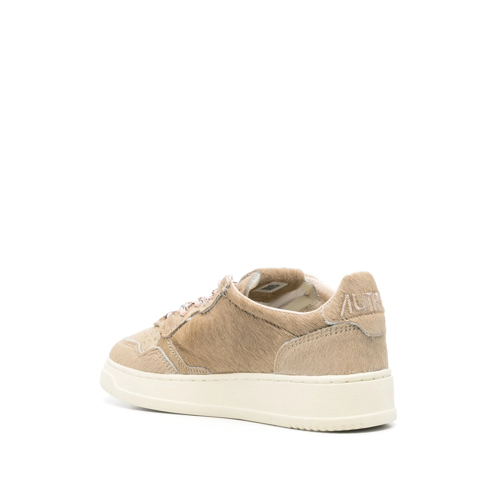 Autry Beige Leather Medalist Sneakers
