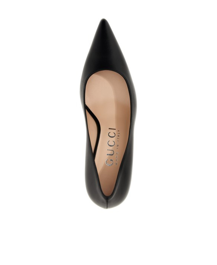 Gucci Pointed Toe Slip-on Pumps In Black