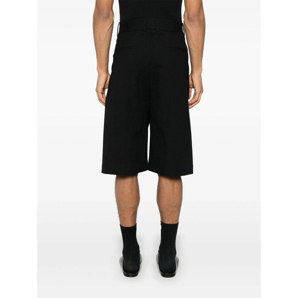 Studio Nicholson Belt-loop Shorts In Black