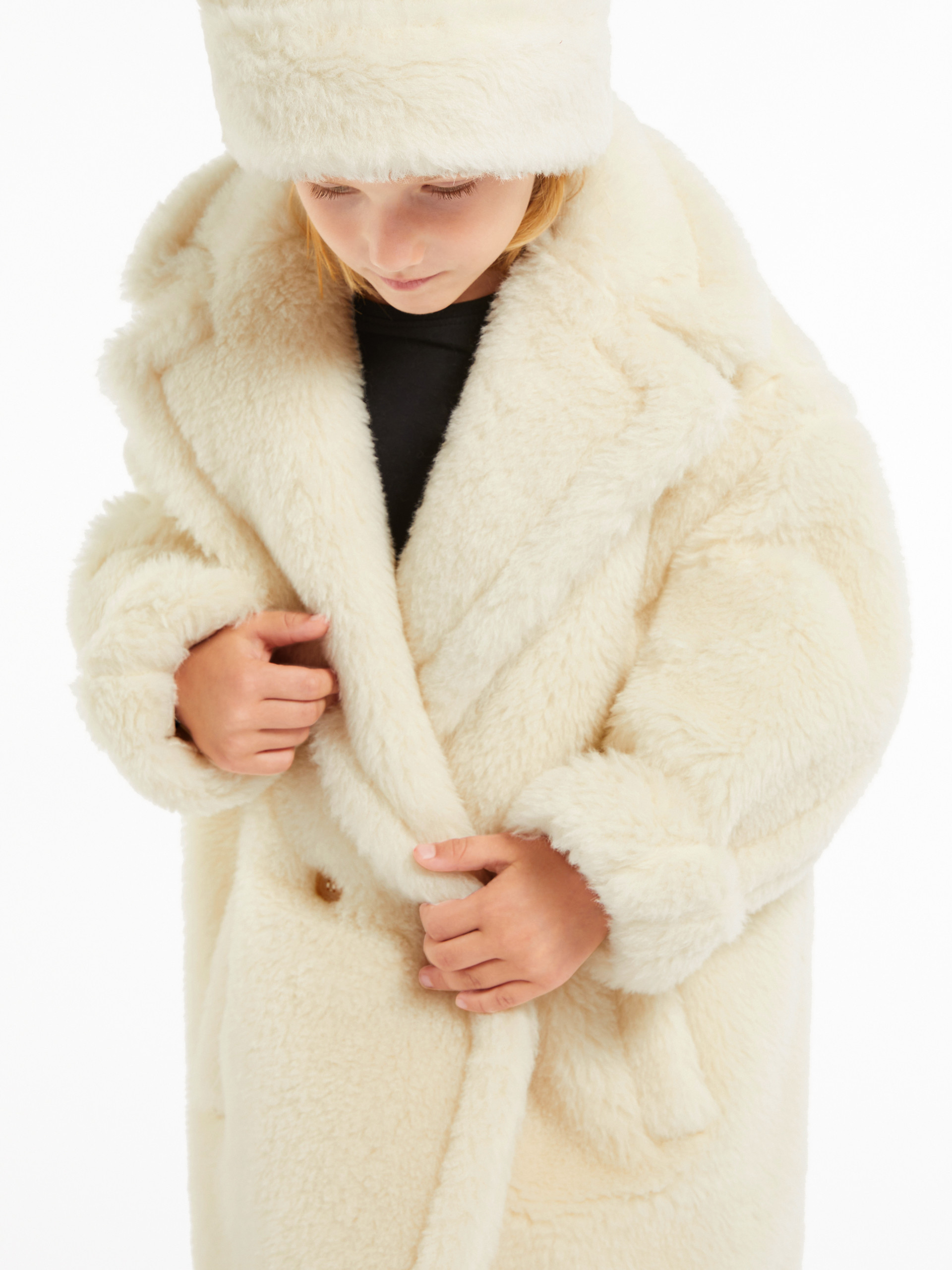 Max Mara Double-breasted Wool Coat In White