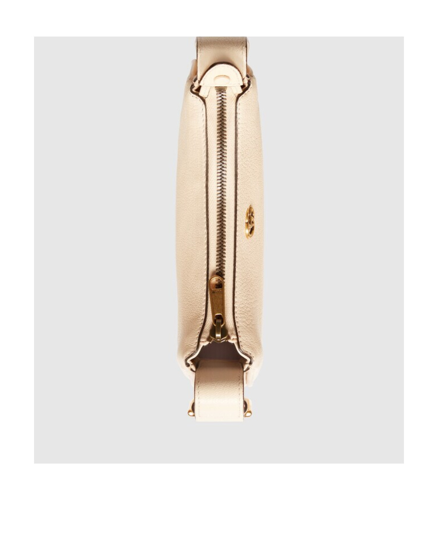 Shop Gucci Aphrodite Leather Shoulder Bag In Nude