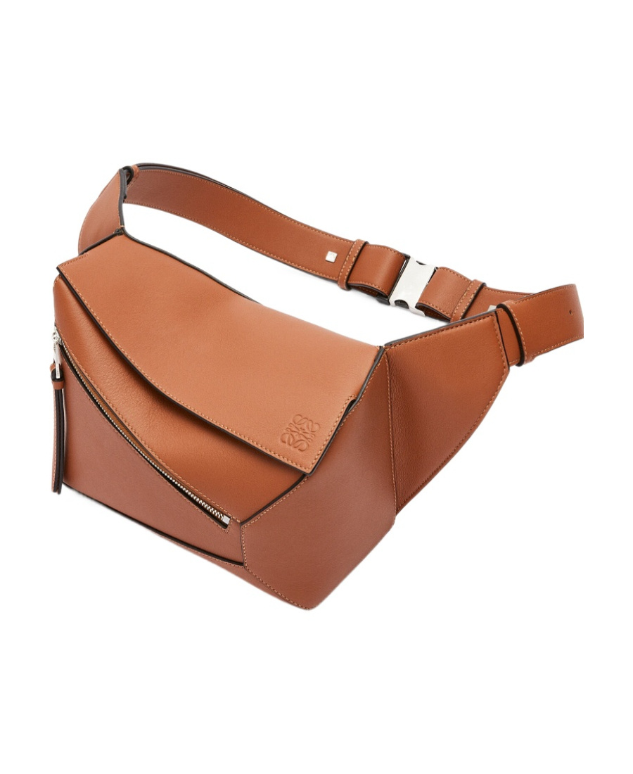 Loewe Small Puzzle Belt Bag In Classic Calfskin In Brown