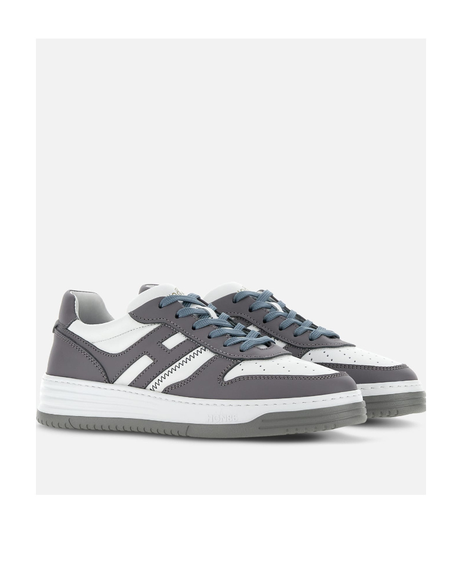 Hogan H630 Perforated Low-top Sneakers In Gray