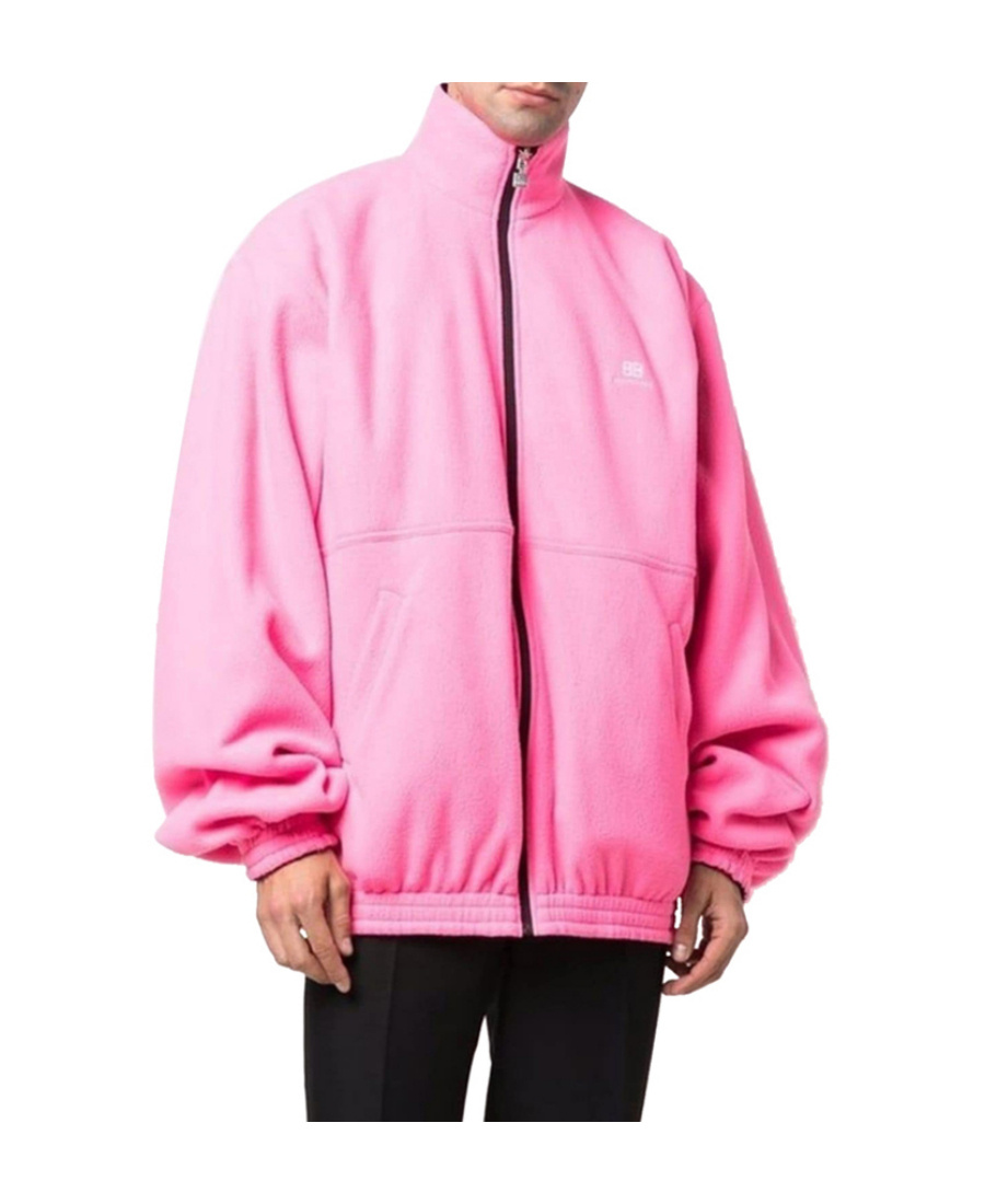 Balenciaga Double-sided Zipper Jacket In Black