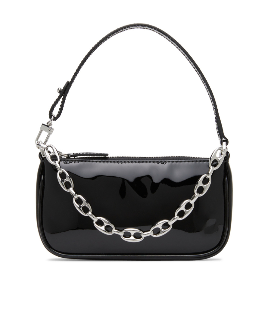 By Far Rachel Chain-linked Mini Shoulder Bag In Black