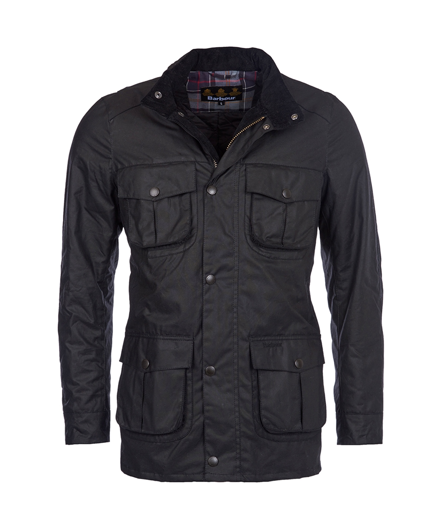 Barbour Long-sleeved Casual Jacket In Black