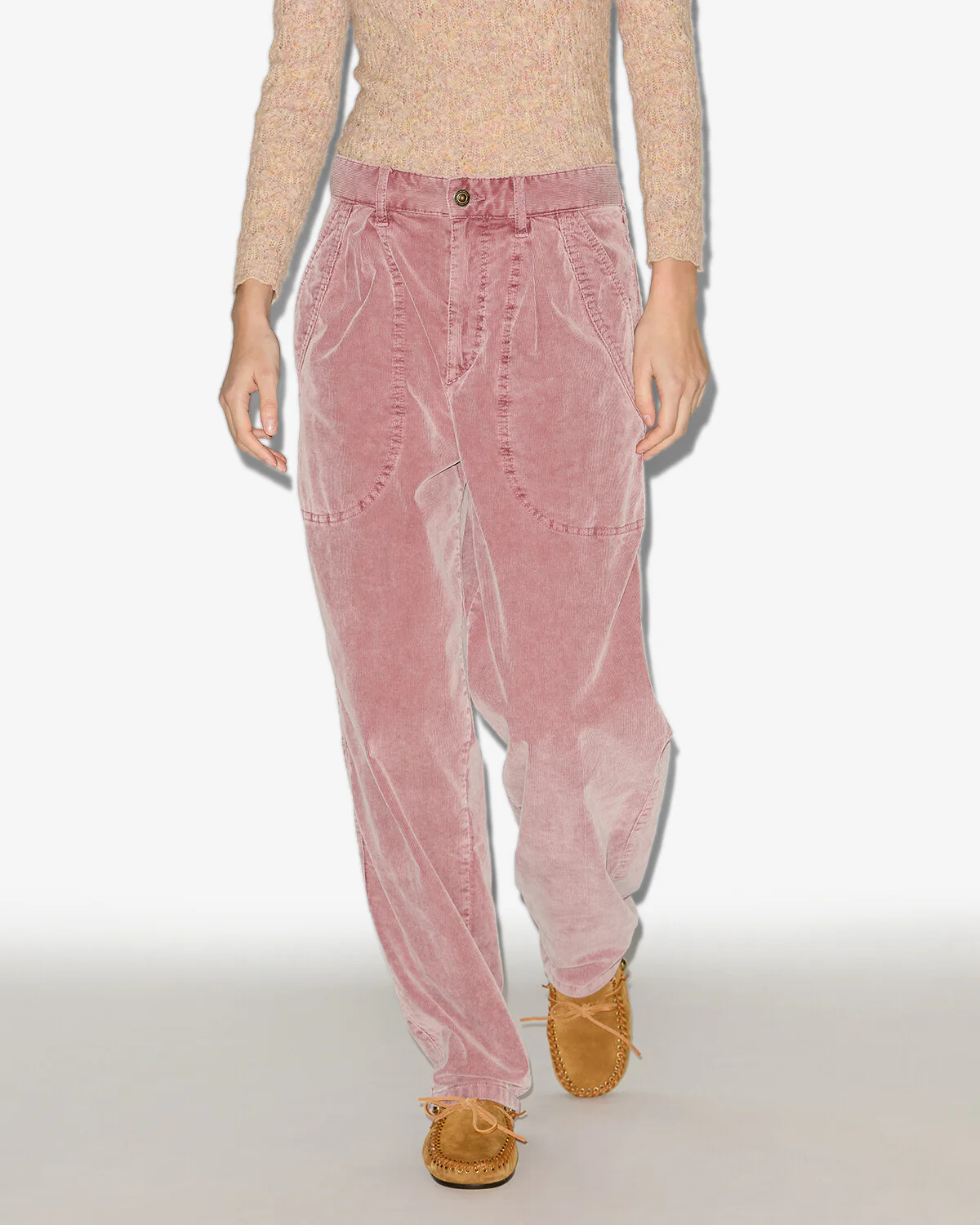 Isabel Marant Étoile Onyta Corduroy Pants In Pink