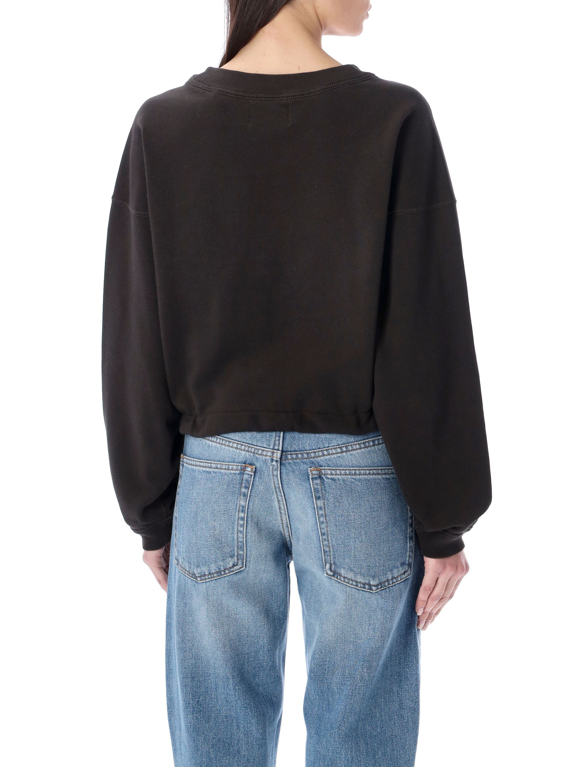 Isabel Marant Étoile Marant Etoile Margo Logo Cotton Crewneck Sweatshirt In Black