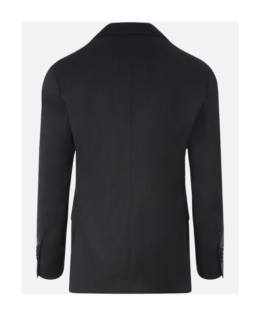 Lardini Velvet Blazer Jacket With Tailored Fit And Classic Notch Lapels In Black