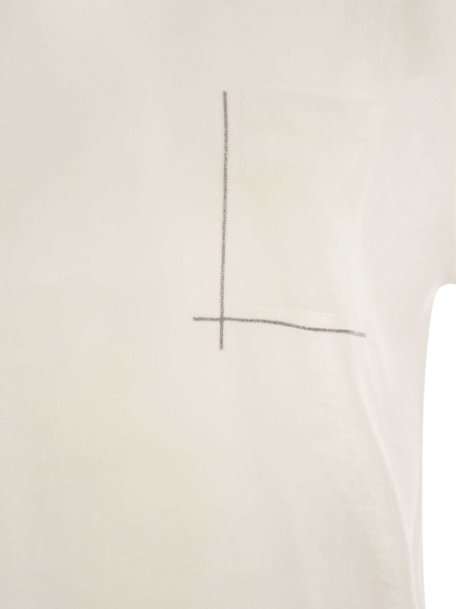 Brunello Cucinelli Pocket Detail T-shirt In White