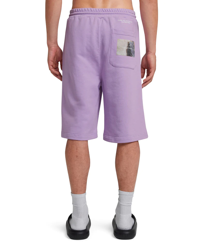 Msgm Drawstring Track Shorts In Purple