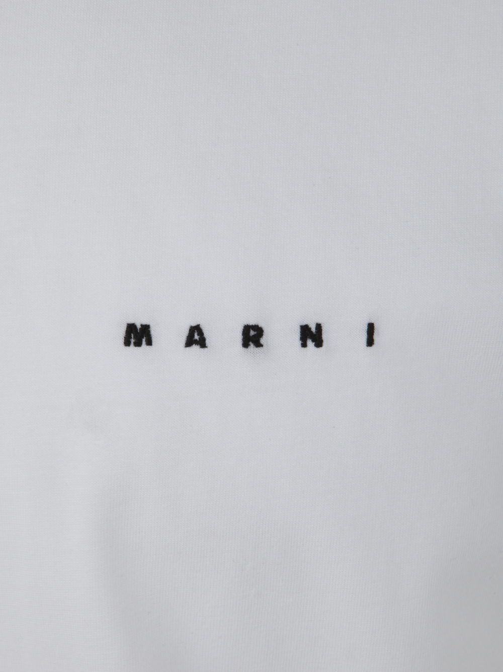 Marni Logo-embroidered Cotton T-shirt In White