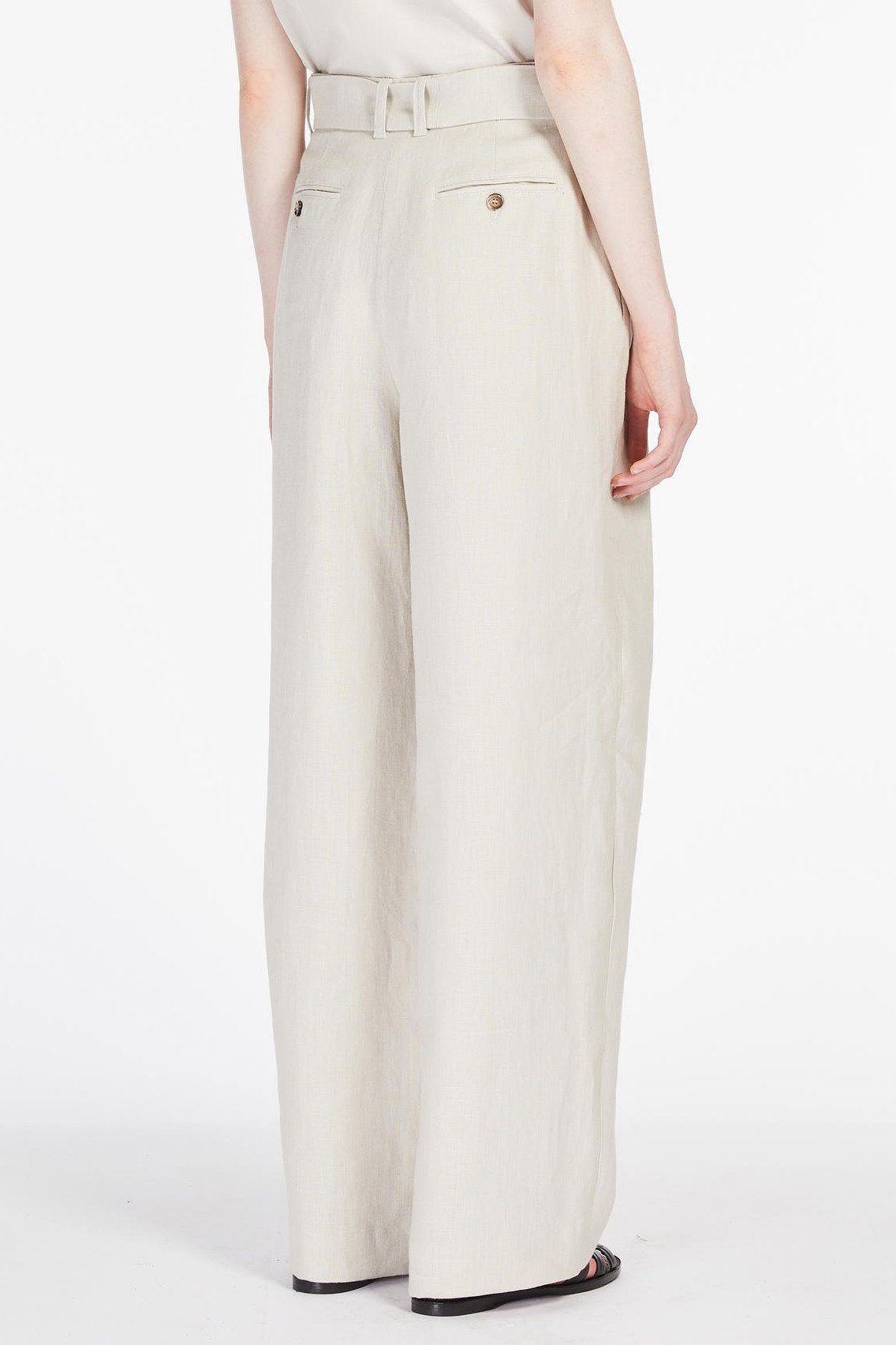 Shop Max Mara S Pantalone A Vita Alta Jane In White