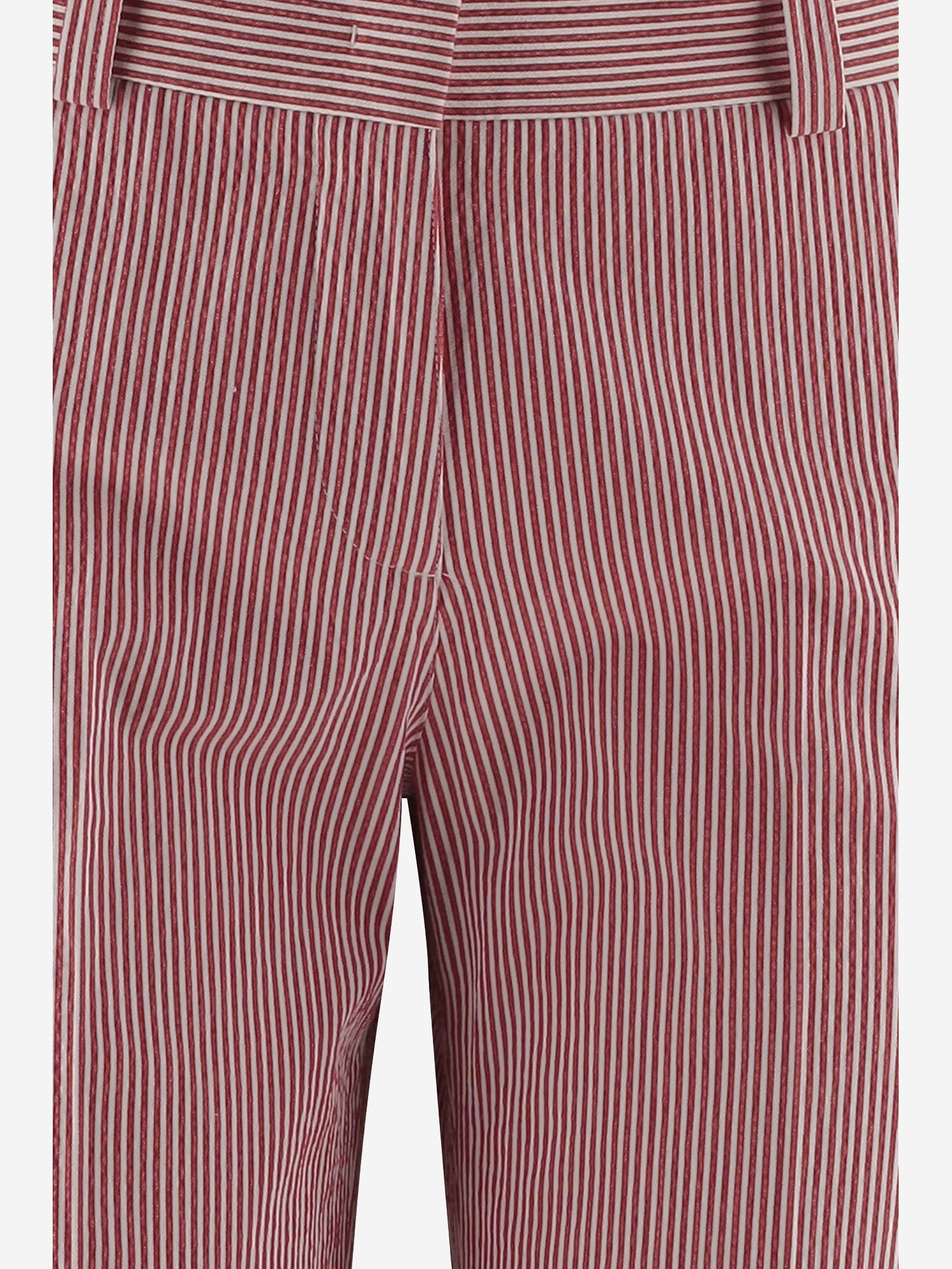 Shop Ql2 Striped Casual Pants In Nude
