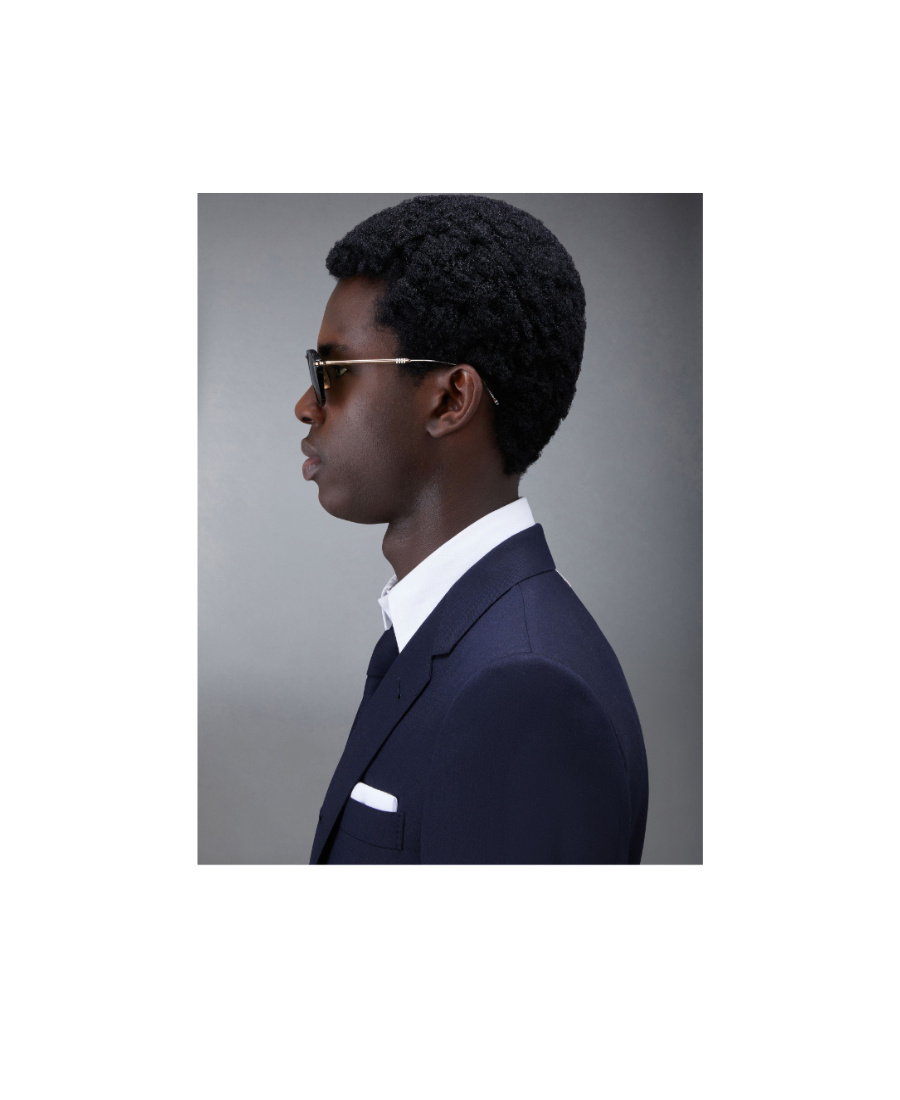 Thom Browne Geometric-frame Tinted Sunglasses In Black