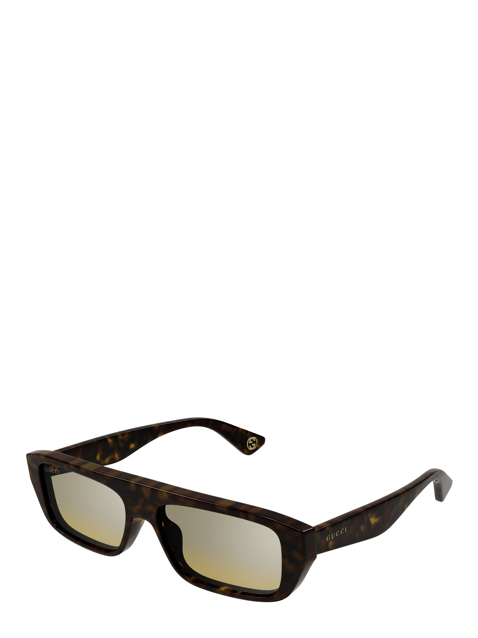 Gucci Tortoiseshell Rectangle-frame Sunglasses In Black
