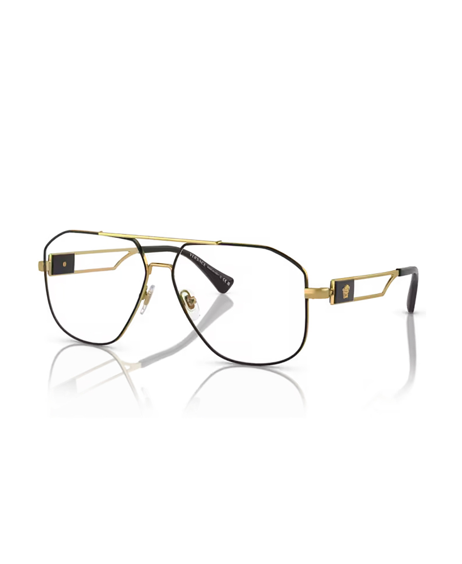 Versace Medusa Head Pilot-frame Glasses In Black